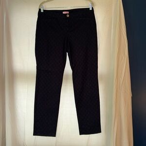 Lilly Pulitzer size 10 navy patterned ankle pants